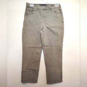 Gloria Vanderbilt Khaki Straight-Leg Jeans